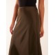 Satin Bias Midi Skirt