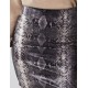 Snake Skin Faux Leather Skirt