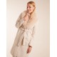 Faux Fur Collared Belted Coat