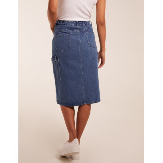 Pocket Denim Skirt