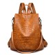 Leather Anti Theft Backpack Women