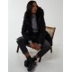 Black Reversible Faux Fur & Trench Jacket